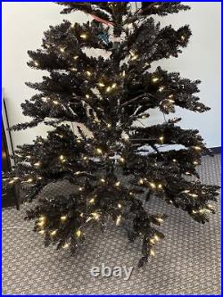 Treetopia BLACK 7 Foot Tree LED Clear Lights NEWithOpen Christmas Halloween New Ye