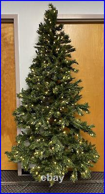 Treetopia Corner Christmas Tree NEWithOpen 7.5 ft with clear LED Lights Space Saving Treetopia Corner Christmas Tree NEWithOpen 7.5 ft with clear LED Lights Space Saving