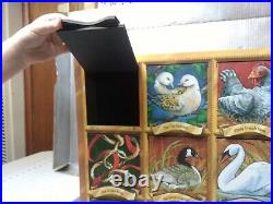 Twelve days of christmas wooden advent calender byers choice compartments art