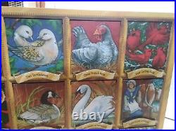 Twelve days of christmas wooden advent calender byers choice compartments art