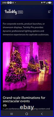 Twinkly PRO App-Controlled RGBW Multicolor LED String Lights Indoor/Outdoor