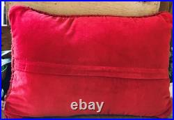 Two Chandler 4 Corners Hand-Crocheted/Velvet 100% Wool Reindeer 20 Pillows Two Chandler 4 Corners Hand-Crocheted/Velvet 100% Wool Reindeer 20 Pillows