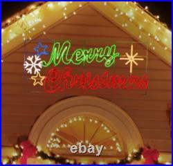 Ultra Large 94.5x41 Inch Twinkle 1080LED Merry Christmas Motif Multi LEDs Ultra Large 94.5x41 Inch Twinkle 1080LED Merry Christmas Motif Multi LEDs