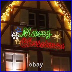 Ultra Large 94.5x41 Inch Twinkle 1080LED Merry Christmas Motif Multi LEDs Ultra Large 94.5x41 Inch Twinkle 1080LED Merry Christmas Motif Multi LEDs
