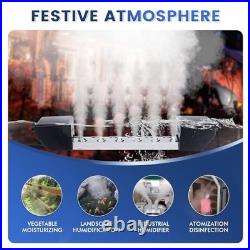 Ultrasonic Mist Maker 12 Heads 9000mL/H Pond Fogger 400W Power Supply Buoy Discs