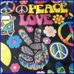 Unique Boho Christmas Tree Wall Decor Banner Hippie Van Let It Be Peace Love