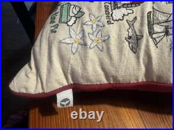 United States Of America Embroidered pillow grey whale outfitters decorative