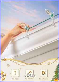 Universal Christmas Lights Shingle Clips, 200 Count All in One Gutter Clips, Sha