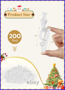 Universal Christmas Lights Shingle Clips, 200 Count All in One Gutter Clips, Sha