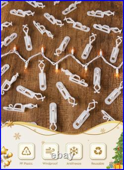 Universal Christmas Lights Shingle Clips, 200 Count All in One Gutter Clips, Sha