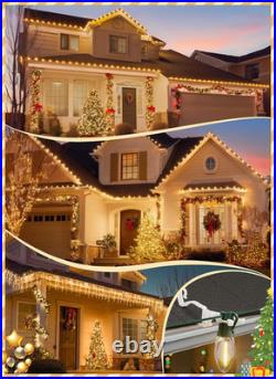 Universal Christmas Lights Shingle Clips, 200 Count All in One Gutter Clips, Sha