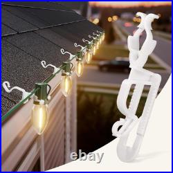 Universal Christmas Lights Shingle Clips, 200 Count All in One Gutter Clips, Sha