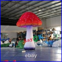 Used Full Printing Colored Giant Inflatable Mushroom Decors with Air Blower USA