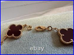 VC. ArpeIls/Vlntage/AIhambra/Bracelet 18K/Yellow Carnelian 5 Motlfs/AU75O