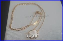 VC&ArpeIs/Vlntage/AIhmabra 18K/Yellow Gold White Necklace