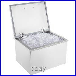 VEVOR 40Quart Drop in Ice Chest Ice Cooler Ice Bin Stainless Steel 20x16x14.6