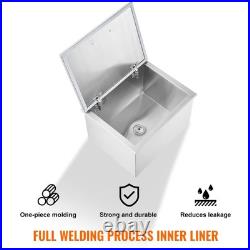 VEVOR 40Quart Drop in Ice Chest Ice Cooler Ice Bin Stainless Steel 20x16x14.6