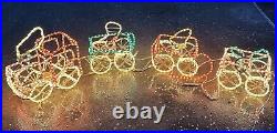 VINTAGE 90's Santa's Train Rope Light Yard Decoration Christmas Display 4 Pieces
