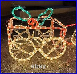VINTAGE 90's Santa's Train Rope Light Yard Decoration Christmas Display 4 Pieces