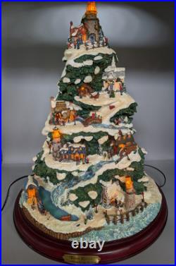 VINTAGE Thomas Kinkade Christmas The Harbor Illuminated Tree Bradford Editions