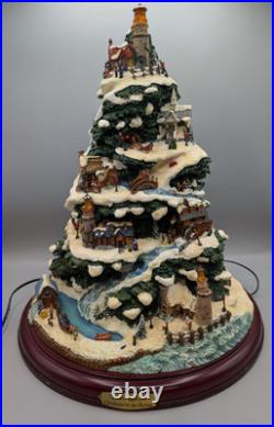 VINTAGE Thomas Kinkade Christmas The Harbor Illuminated Tree Bradford Editions