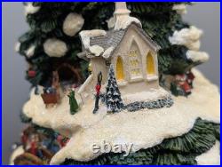 VINTAGE Thomas Kinkade Christmas The Harbor Illuminated Tree Bradford Editions