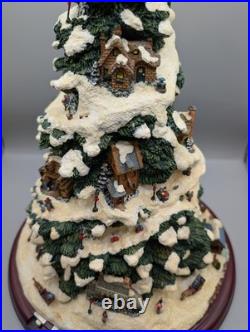 VINTAGE Thomas Kinkade Christmas The Harbor Illuminated Tree Bradford Editions