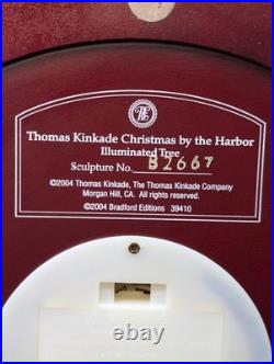 VINTAGE Thomas Kinkade Christmas The Harbor Illuminated Tree Bradford Editions
