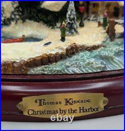 VINTAGE Thomas Kinkade Christmas The Harbor Illuminated Tree Bradford Editions