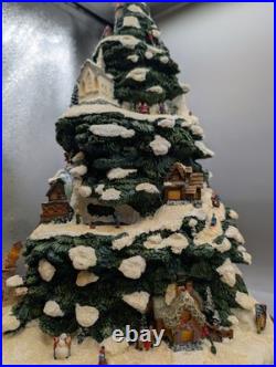 VINTAGE Thomas Kinkade Christmas The Harbor Illuminated Tree Bradford Editions