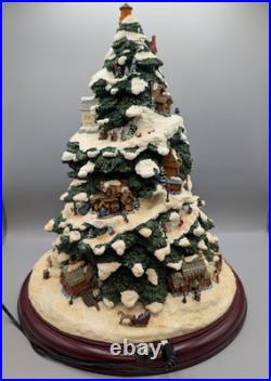 VINTAGE Thomas Kinkade Christmas The Harbor Illuminated Tree Bradford Editions