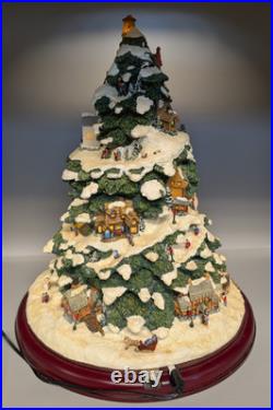 VINTAGE Thomas Kinkade Christmas The Harbor Illuminated Tree Bradford Editions