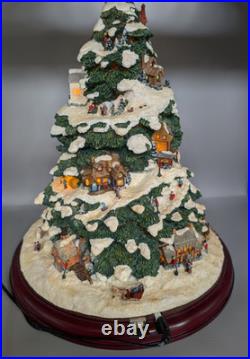 VINTAGE Thomas Kinkade Christmas The Harbor Illuminated Tree Bradford Editions