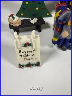 VTG 11 Piece Band Creations Best Friends Christmas Pageant Nativity Set Resin 3