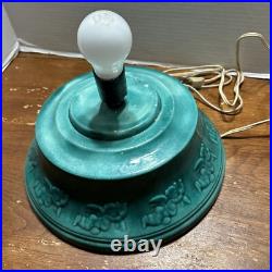 VTG 1971 21 Ceramic Christmas Tree Frost Tipped Green withLights Working Holiday