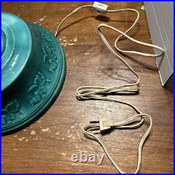 VTG 1971 21 Ceramic Christmas Tree Frost Tipped Green withLights Working Holiday