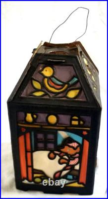 VTG Antique German Little Red Riding Hood Paper Die Cut Hanging Lantern Decor VTG Antique German Little Red Riding Hood Paper Die Cut Hanging Lantern Decor