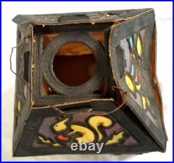 VTG Antique German Little Red Riding Hood Paper Die Cut Hanging Lantern Decor