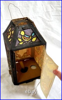 VTG Antique German Little Red Riding Hood Paper Die Cut Hanging Lantern Decor VTG Antique German Little Red Riding Hood Paper Die Cut Hanging Lantern Decor