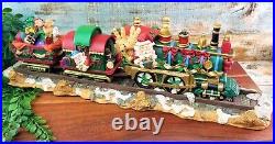VTG Christmas Santa Train Full Mantle 4 Stocking Holder Heavy Resin High Detail VTG Christmas Santa Train Full Mantle 4 Stocking Holder Heavy Resin High Detail