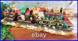 VTG Christmas Santa Train Full Mantle 4 Stocking Holder Heavy Resin High Detail VTG Christmas Santa Train Full Mantle 4 Stocking Holder Heavy Resin High Detail