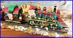 VTG Christmas Santa Train Full Mantle 4 Stocking Holder Heavy Resin High Detail VTG Christmas Santa Train Full Mantle 4 Stocking Holder Heavy Resin High Detail