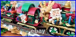 VTG Christmas Santa Train Full Mantle 4 Stocking Holder Heavy Resin High Detail VTG Christmas Santa Train Full Mantle 4 Stocking Holder Heavy Resin High Detail