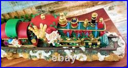 VTG Christmas Santa Train Full Mantle 4 Stocking Holder Heavy Resin High Detail VTG Christmas Santa Train Full Mantle 4 Stocking Holder Heavy Resin High Detail