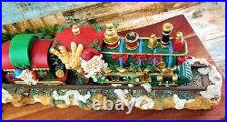 VTG Christmas Santa Train Full Mantle 4 Stocking Holder Heavy Resin High Detail VTG Christmas Santa Train Full Mantle 4 Stocking Holder Heavy Resin High Detail