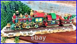VTG Christmas Santa Train Full Mantle 4 Stocking Holder Heavy Resin High Detail VTG Christmas Santa Train Full Mantle 4 Stocking Holder Heavy Resin High Detail