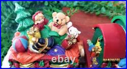 VTG Christmas Santa Train Full Mantle 4 Stocking Holder Heavy Resin High Detail VTG Christmas Santa Train Full Mantle 4 Stocking Holder Heavy Resin High Detail