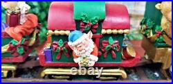 VTG Christmas Santa Train Full Mantle 4 Stocking Holder Heavy Resin High Detail VTG Christmas Santa Train Full Mantle 4 Stocking Holder Heavy Resin High Detail