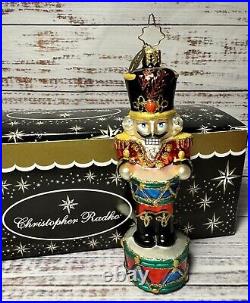 VTG Christopher Radko Nutcracker Drum Handblown Ornament Cadent Cracker 2008