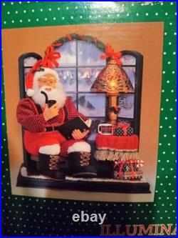 VTG LARGE 1996 Smile Industries Night Before Christmas Moving Santa & Music RARE